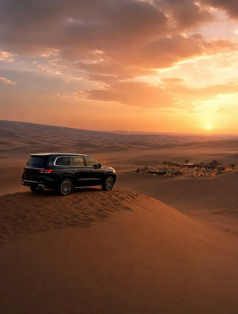 Golden dunes of the Wahiba Sands desert, Oman